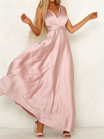 Airchics Robe De Demoiselle D'honneur Dos Nu À Col En V Profond